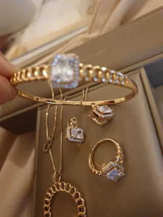 Conjunto de joyería chapado en oro nuevo