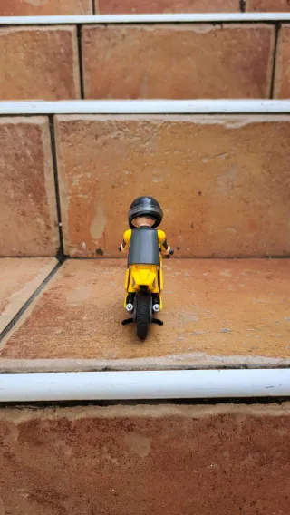 Moto y piloto Playmobil carreras