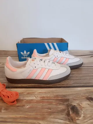 Adidas Samba Blancas y Rosas
