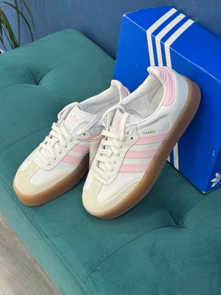 Adidas Samba Blanco y Rosa
