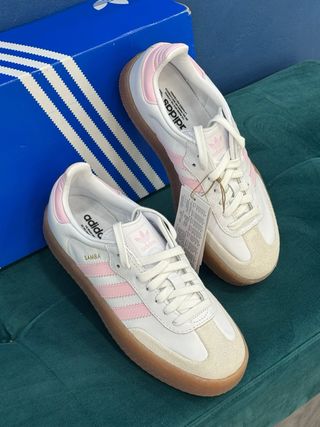 Adidas Samba Blanco y Rosa