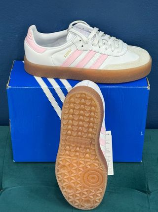 Adidas Samba Blanco y Rosa