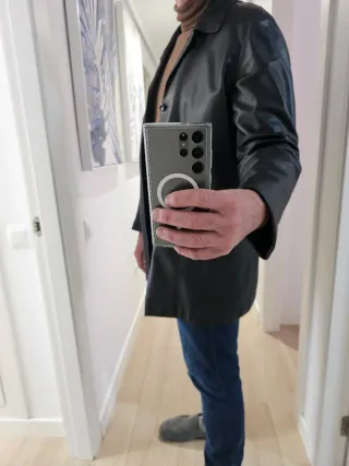 Giacca in pelle nappa vintage Hugo Boss