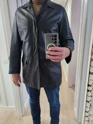 Giacca in pelle nappa vintage Hugo Boss