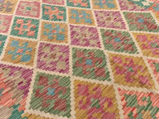 Tappeto Kilim afgano 206x156 cm lana