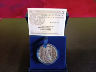 Moneda 10 Euros Plata Carlos V Emperador Proof