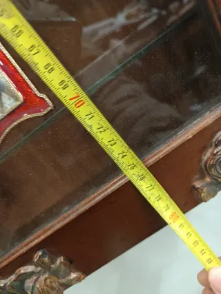 Vetrina espositore in noce