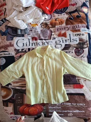 Camisa verde botones manga larga