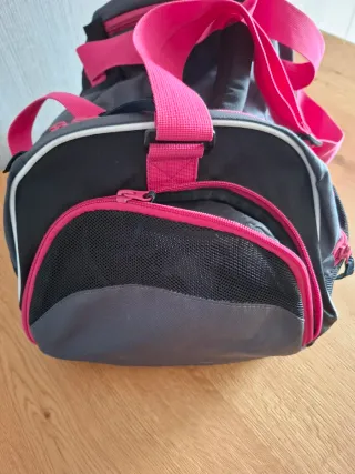 Borsa palestra bambina Nabaiji grigio/fucsia