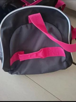 Borsa palestra bambina Nabaiji grigio/fucsia