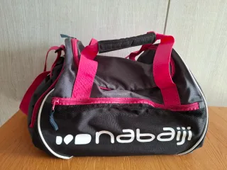 Borsa palestra bambina Nabaiji grigio/fucsia