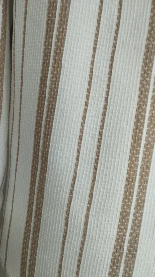 Camisa Rayas Blanca y Tostada