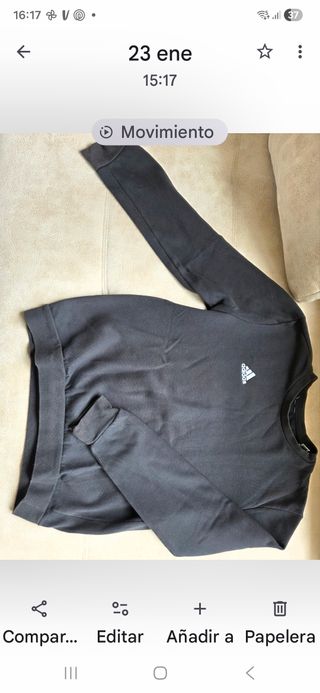 Sudadera negra Adidas. 12 años