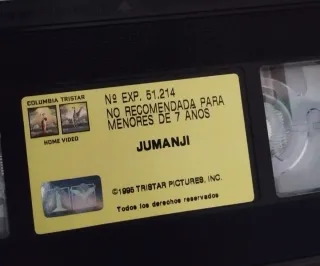 Jumanji VHS Película Familiar Fantasía