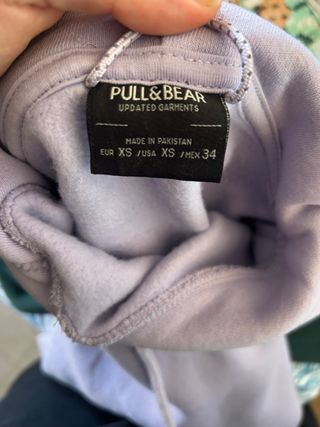 Sudadera Morada Básica Pull and Bear