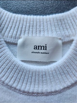 Jersey Ami Paris Blanco Corazón Rojo