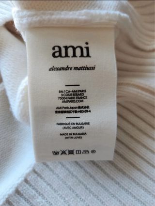 Jersey Ami Paris Blanco Corazón Rojo