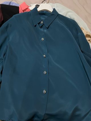 Camicia vintage color petrolio