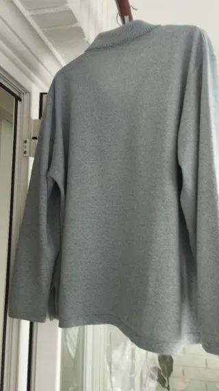 Jersey gris cuello esmoquin talla XL