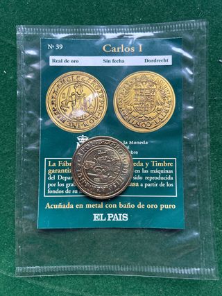 Moneda Carlos I Real de Oro Dordrecht