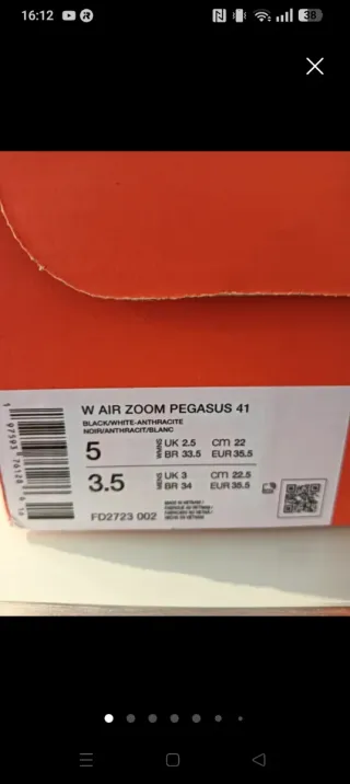 Nike Pegasus 41 W Air Zoom Negro/Blanco