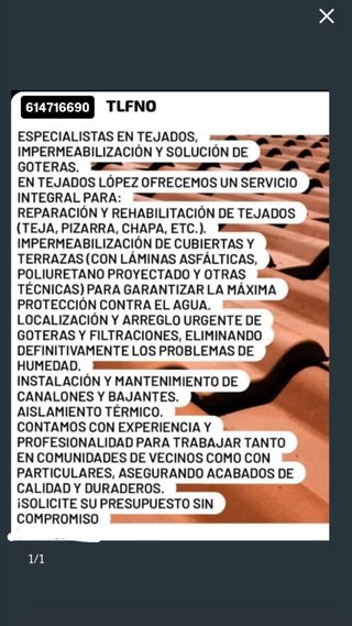 Servicios de Tejados y Reparación de Goteras
