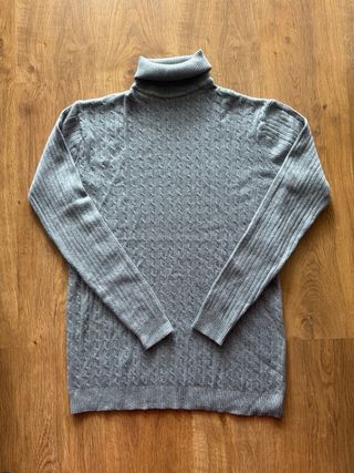 Jersey Hombre Cuello Alto Gris