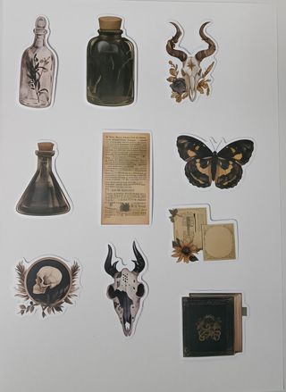 Pegatinas Góticas Vintage 12 Piezas