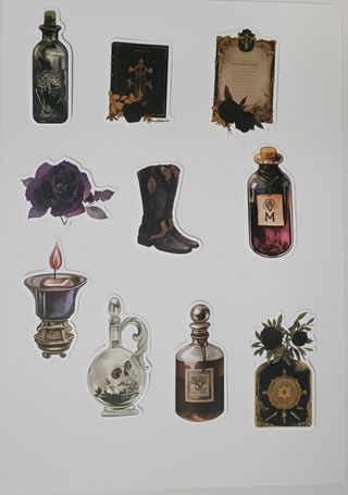 Pegatinas Góticas Vintage 12 Piezas
