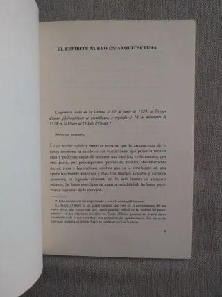 El espíritu nuevo en la arquitectura.