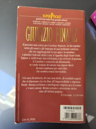 Libro giudizio finale di Richard North Patterson