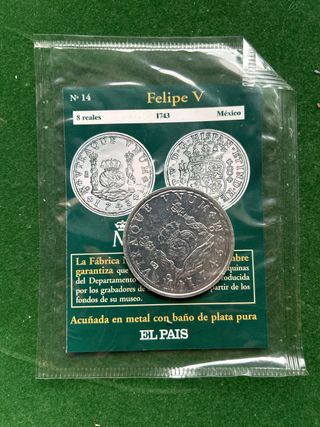 Moneda Felipe V 8 Reales 1743 México