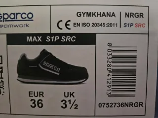 Zapatillas Sparco Talla 36 Negras/Gris