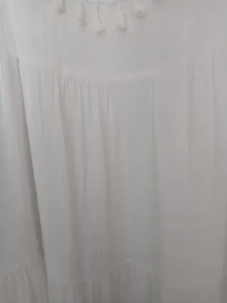 Vestido blanco mujer verano forrado