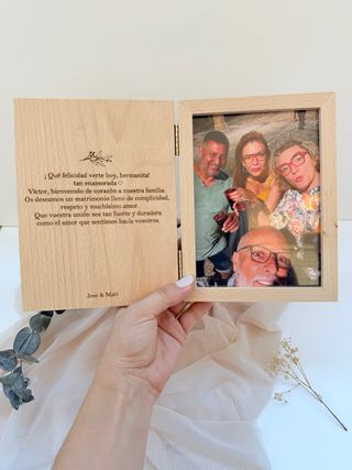Marco de fotos madera personalizado