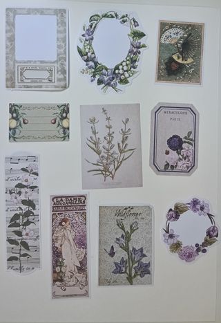 Pegatinas Vintage Flores y Frutas 10uds