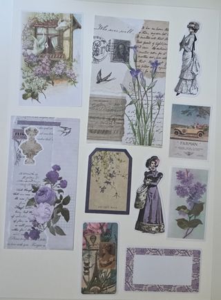 Pegatinas Vintage Flores y Frutas 10uds