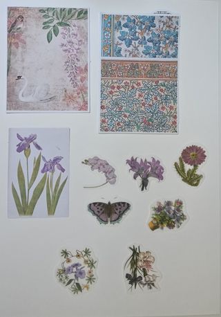 Pegatinas Vintage Flores y Frutas 10uds