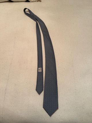 Corbata Hermès Azul Verdoso