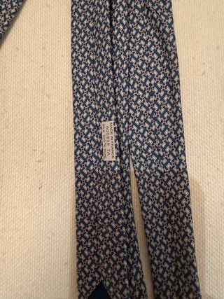 Corbata Hermès Azul Verdoso
