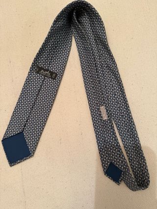 Corbata Hermès Azul Verdoso