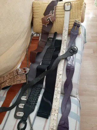 Lote cinturones vintage varios modelos