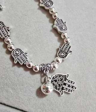 Pulsera elástica Mano de Fátima Acero Inoxidable