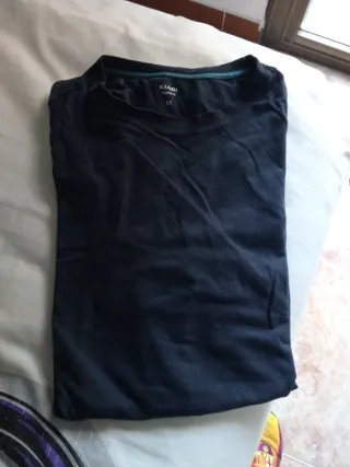 Camiseta manga corta Kiabi negra talla M