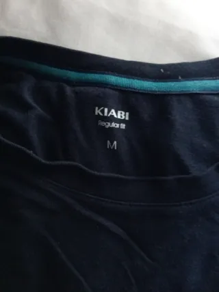 Camiseta manga corta Kiabi negra talla M
