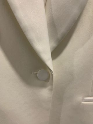 Traje de chaqueta Zara blanco