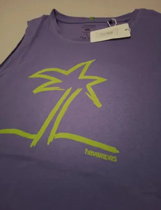 Camiseta tirantes morada Havaianas