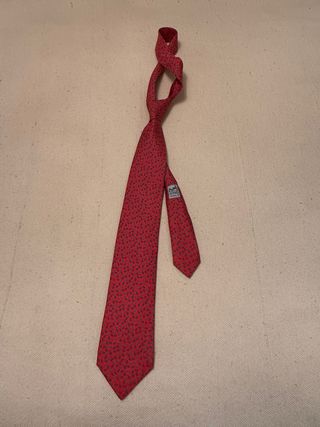 Corbata Hermès Rojo Coral