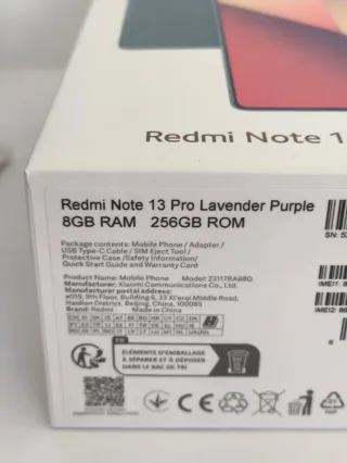 Redmi Note 13 Pro 8+256GB Violeta