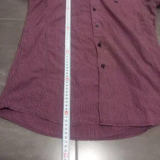 Camisa Caramelo regular fit Rayas Negras y Rojas